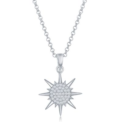 Cubic Zirconia Sunburst Pendant
