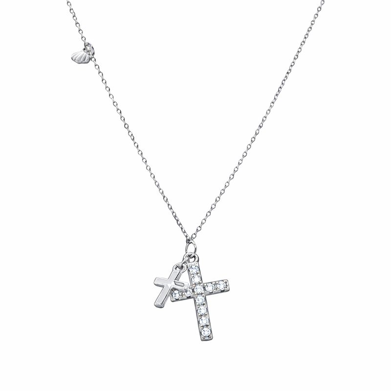 Cubic Zirconia Cross Necklace