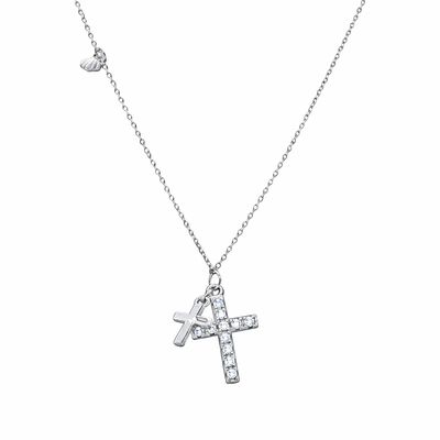 Cubic Zirconia Cross Necklace