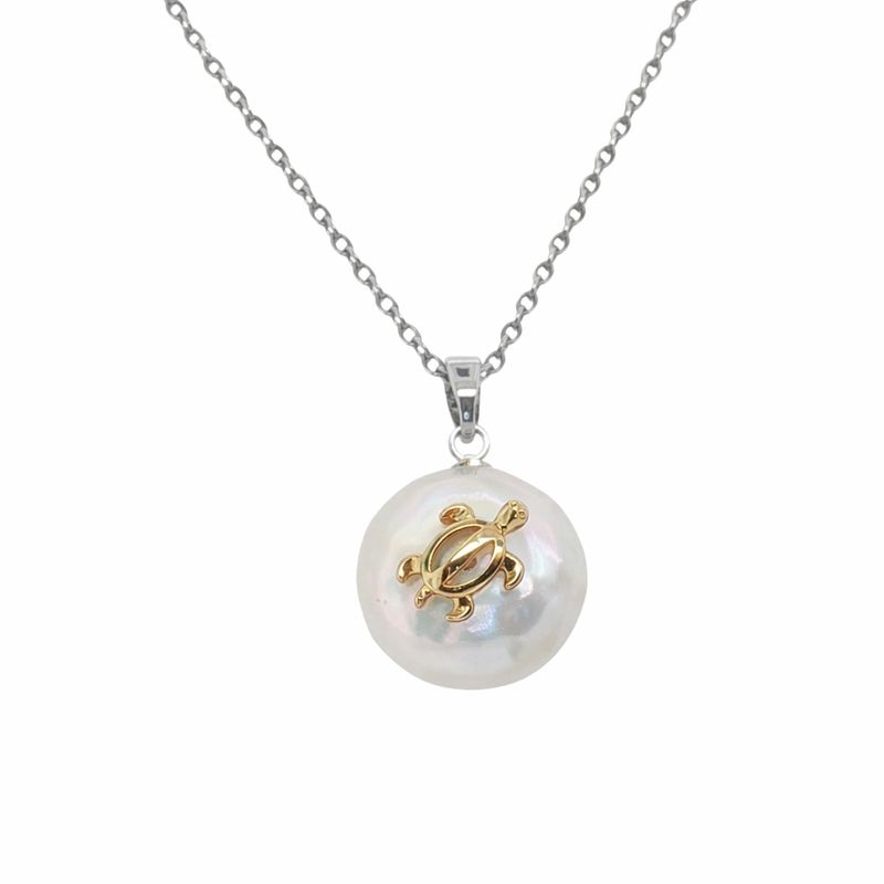Pearl Pendant with Turtle