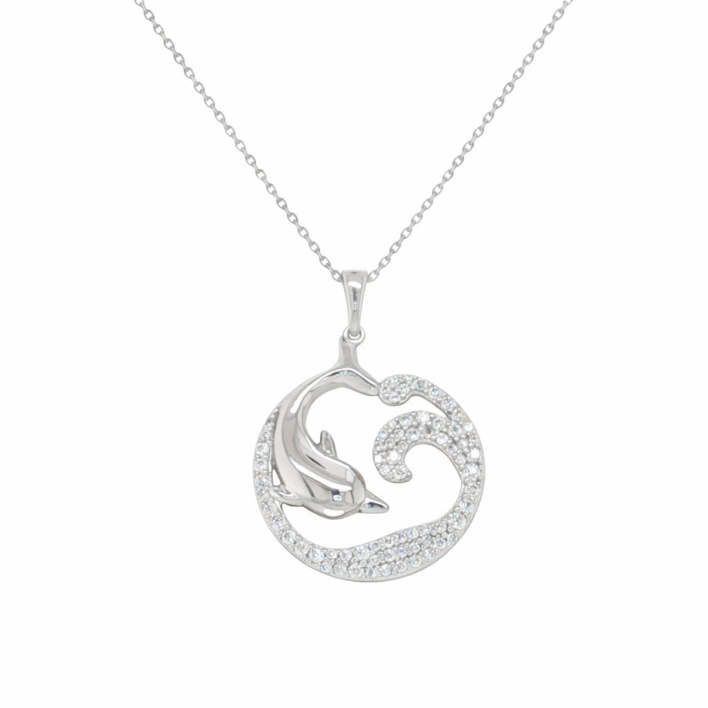 Dolphin Wave Necklace