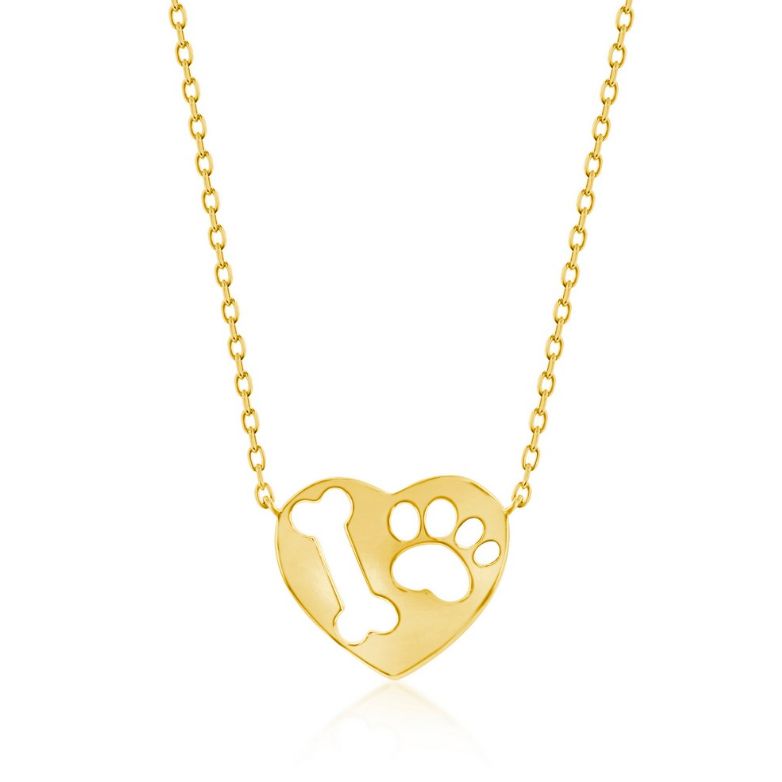 Heart With Paw Print And Bone