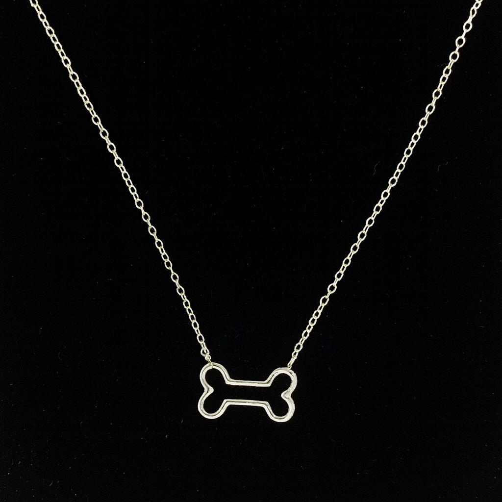 Sterling Silver Bone Necklace