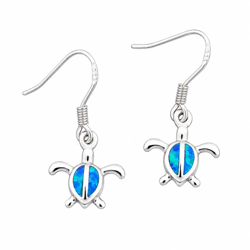 Opal Turtle Earrings
