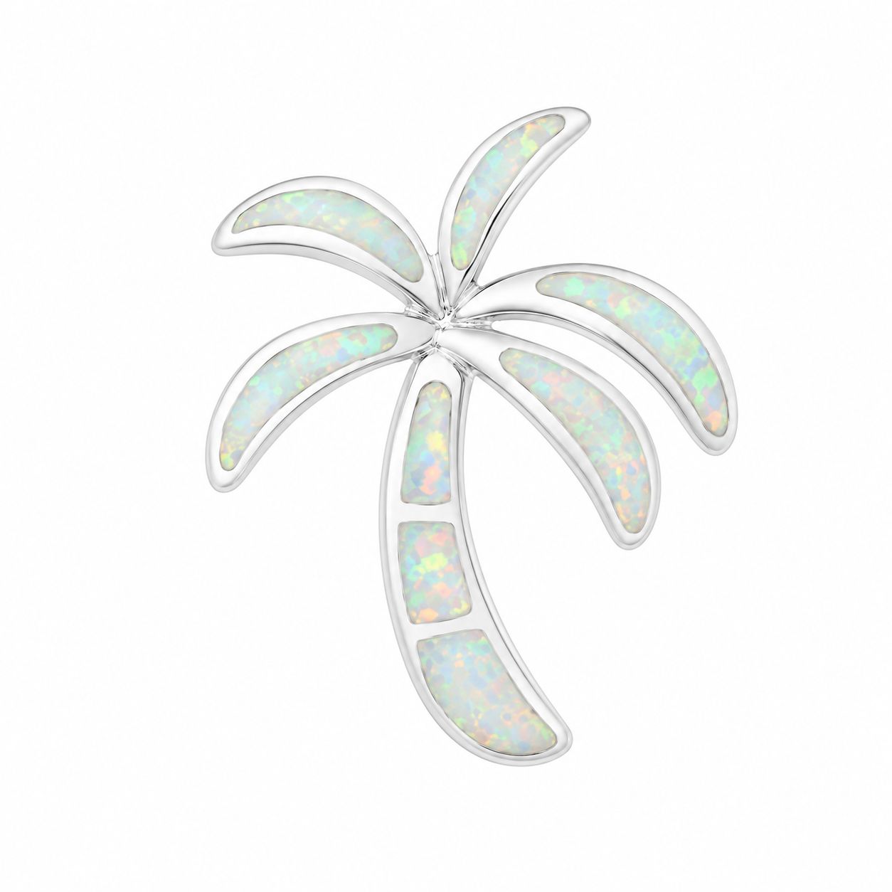 Opal Palm Tree Pendant
