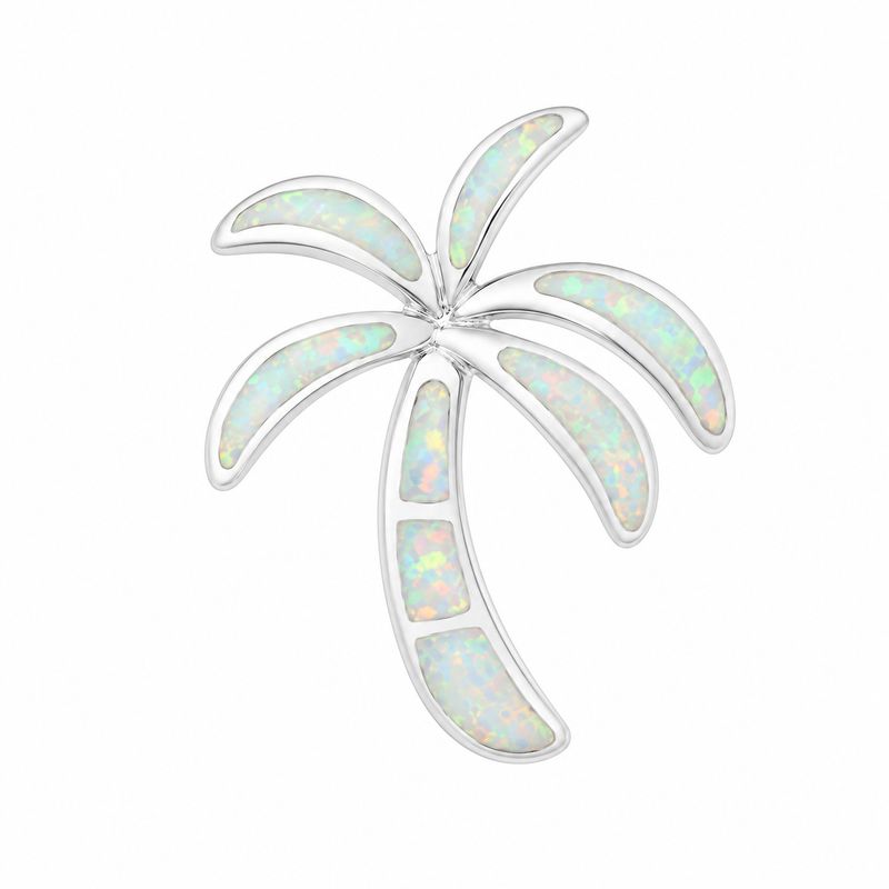Opal Palm Tree Pendant