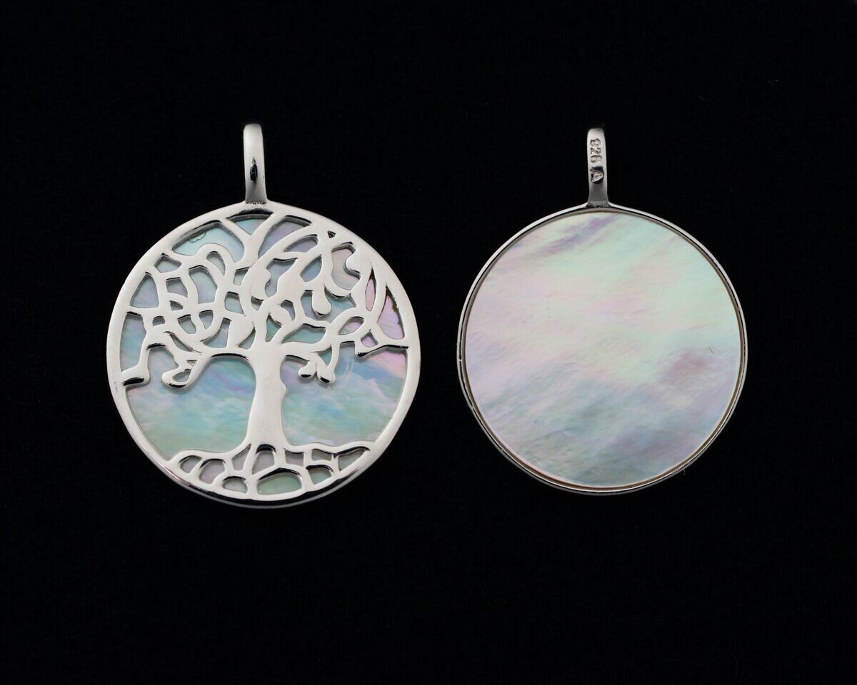 Sterling Silver & Mother-of-Pearl Tree of Life Pendant Sterling Silver & Mother-of-Pearl Tree of Life Pendant