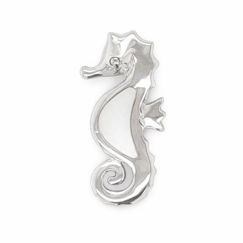 Sterling Silver & Mother-of-Pearl Seahorse Pendant