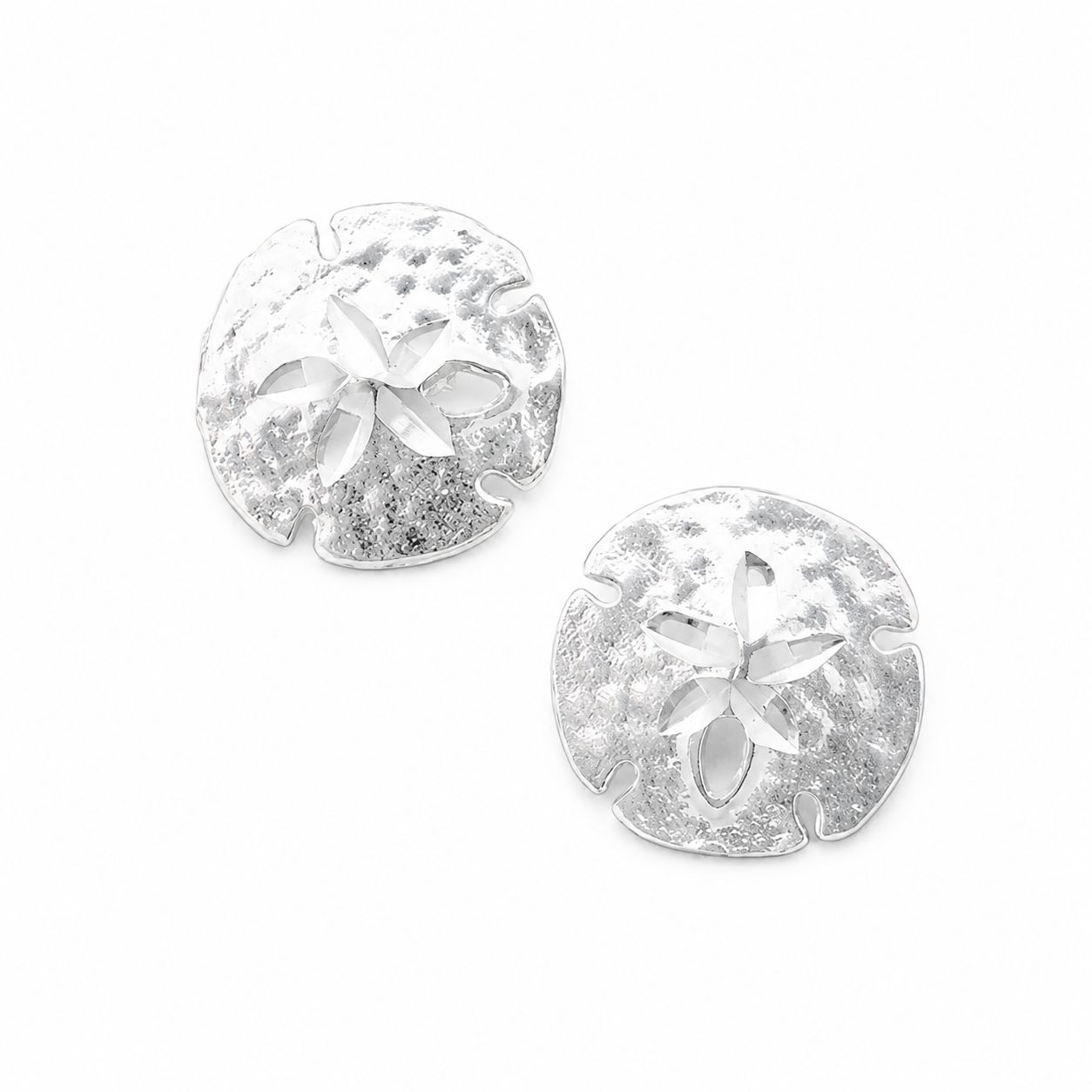 Sterling Silver Sand Dollar Earrings