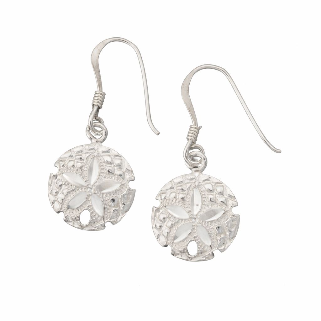 Sterling Silver Sand Dollar Earrings