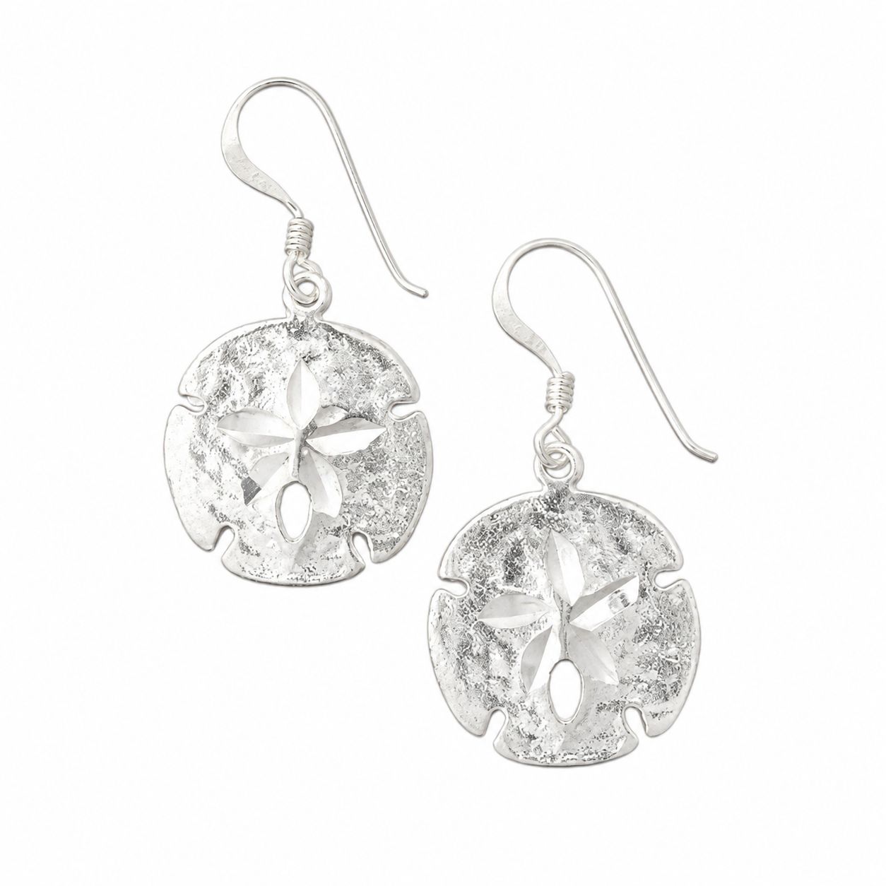Sterling Silver Sand Dollar Earrings Sterling Silver Sand Dollar Earrings