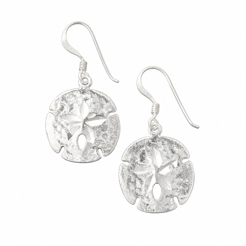 Sterling Silver Sand Dollar Earrings