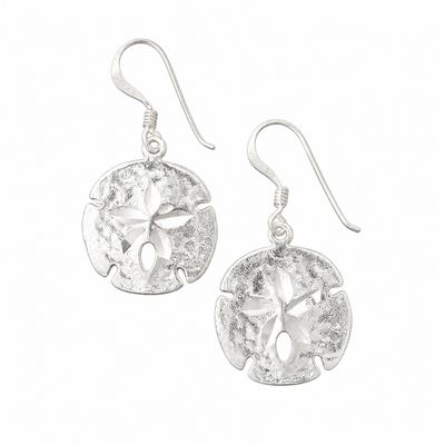 Sterling Silver Sand Dollar Earrings Sterling Silver Sand Dollar Earrings