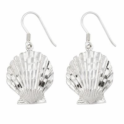 Sterling Silver Shell Earrings Sterling Silver Shell Earrings