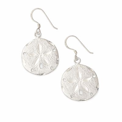Sterling Silver Sand Dollar Earrings