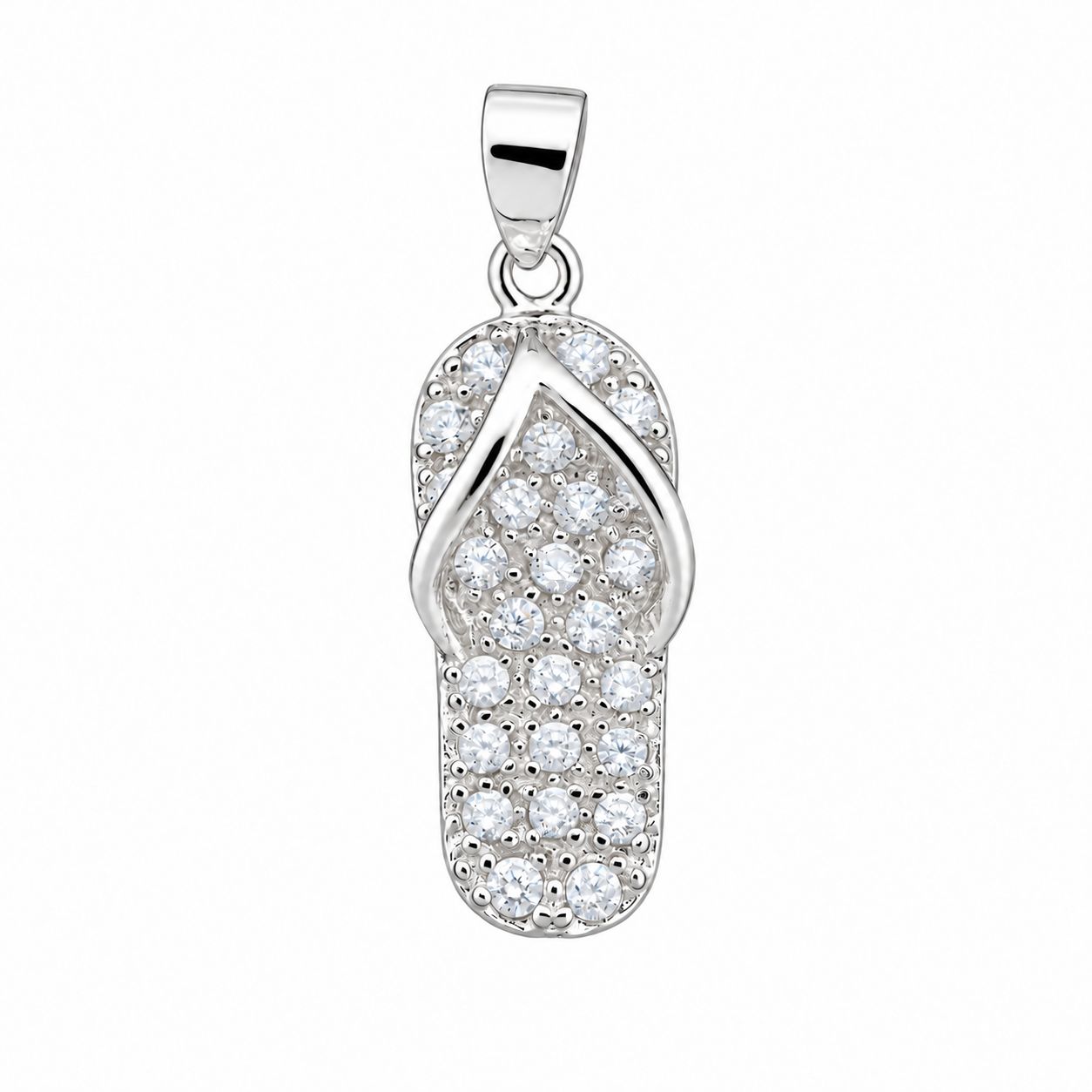 Cubic Zirconia Flip Flop Pendant Cubic Zirconia Flip Flop Pendant