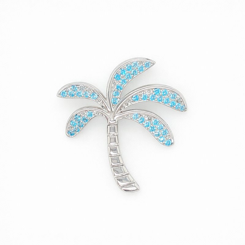 Blue Topaz Palm Tree Pendant