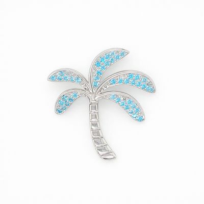 Blue Topaz Palm Tree Pendant