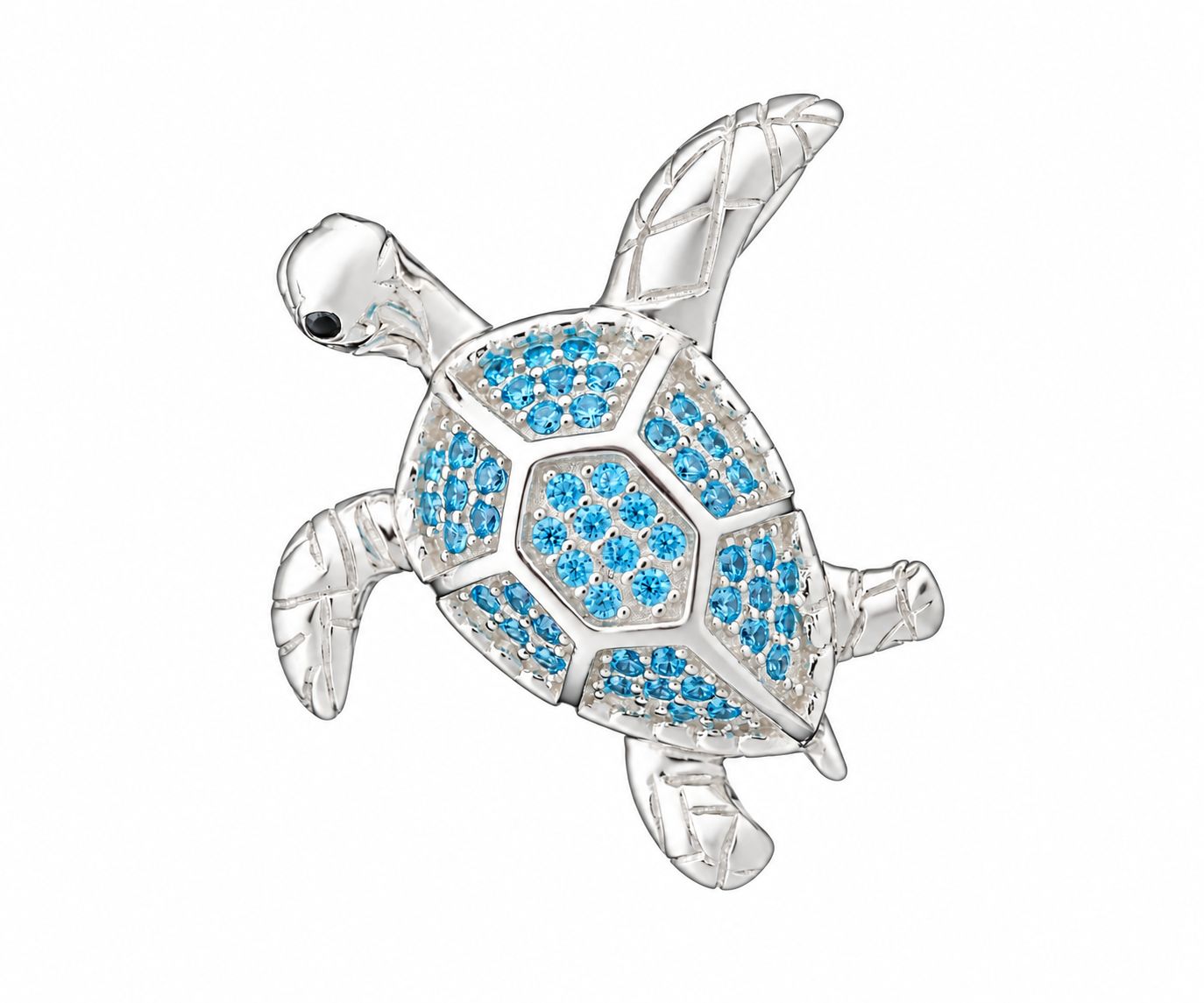 Blue Topaz Turtle Pendant Blue Topaz Turtle Pendant