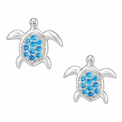 Blue Topaz Turtle Earrings Blue Topaz Turtle Earrings