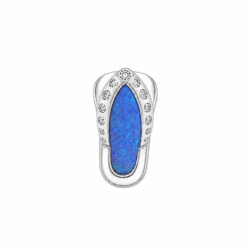 Opal & Cubic Zirconia Flip Flop Pendant ***RETIRED DESIGN***