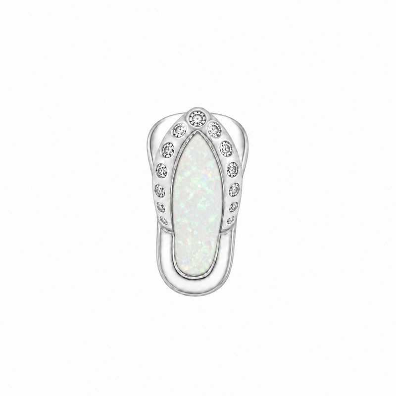 Opal & Cubic Zirconia Flip Flop Pendant ***RETIRED DESIGN***