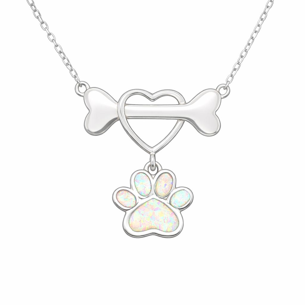 Dog Bone & Paw Necklace