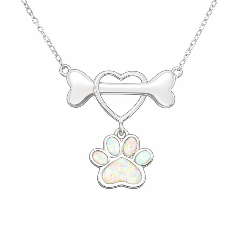 Dog Bone & Paw Necklace