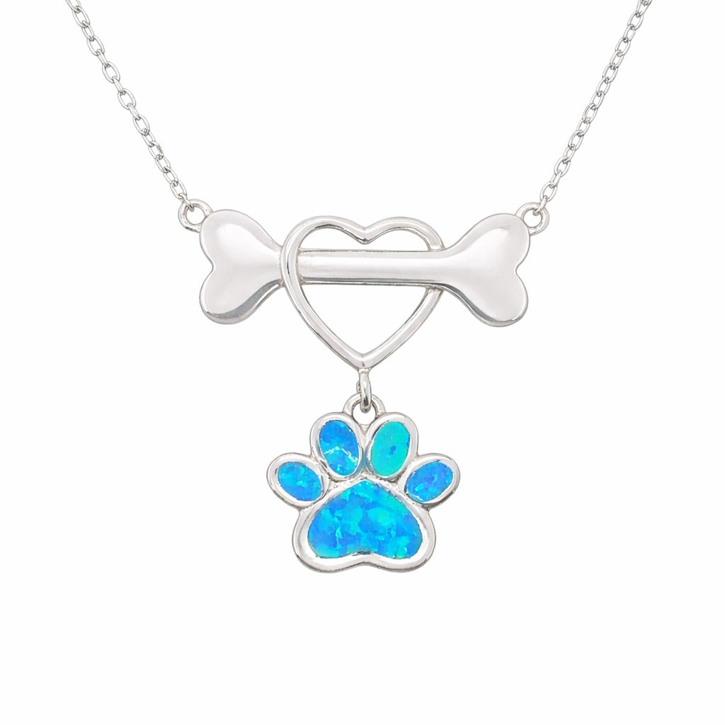 Dog Bone & Paw Necklace