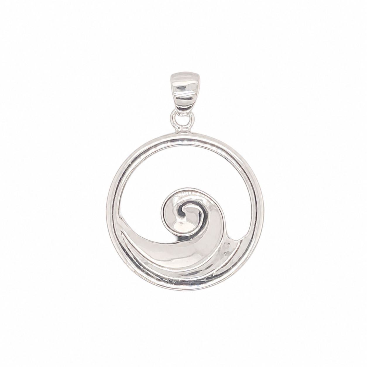 Sterling Silver Wave Pendant