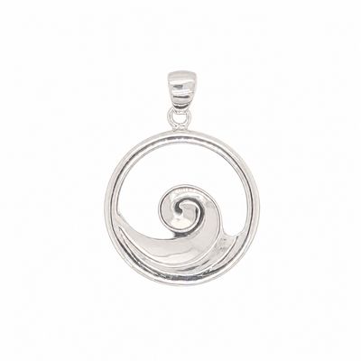 Sterling Silver Wave Pendant
