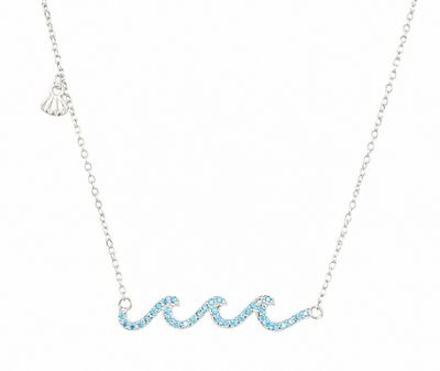 Blue Topaz Wave Necklace Blue Topaz Wave Necklace