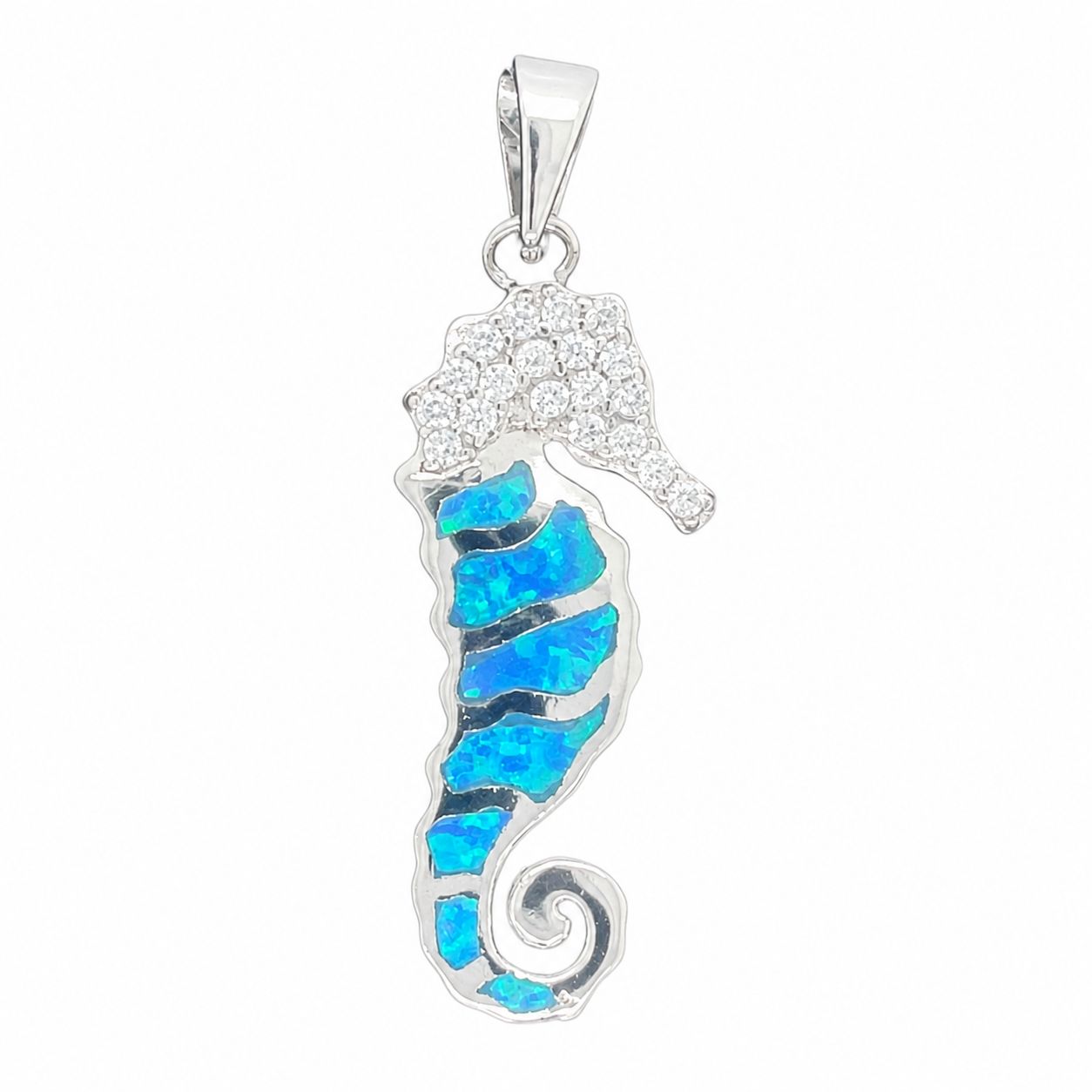 Opal & Cubic Zirconia Seahorse Pendant ***RETIRED DESIGN*** Opal & Cubic Zirconia Seahorse Pendant ***RETIRED DESIGN***
