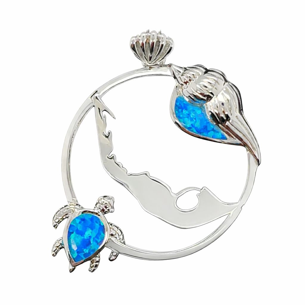 Sanibel Island Turtle & Shell Pendant