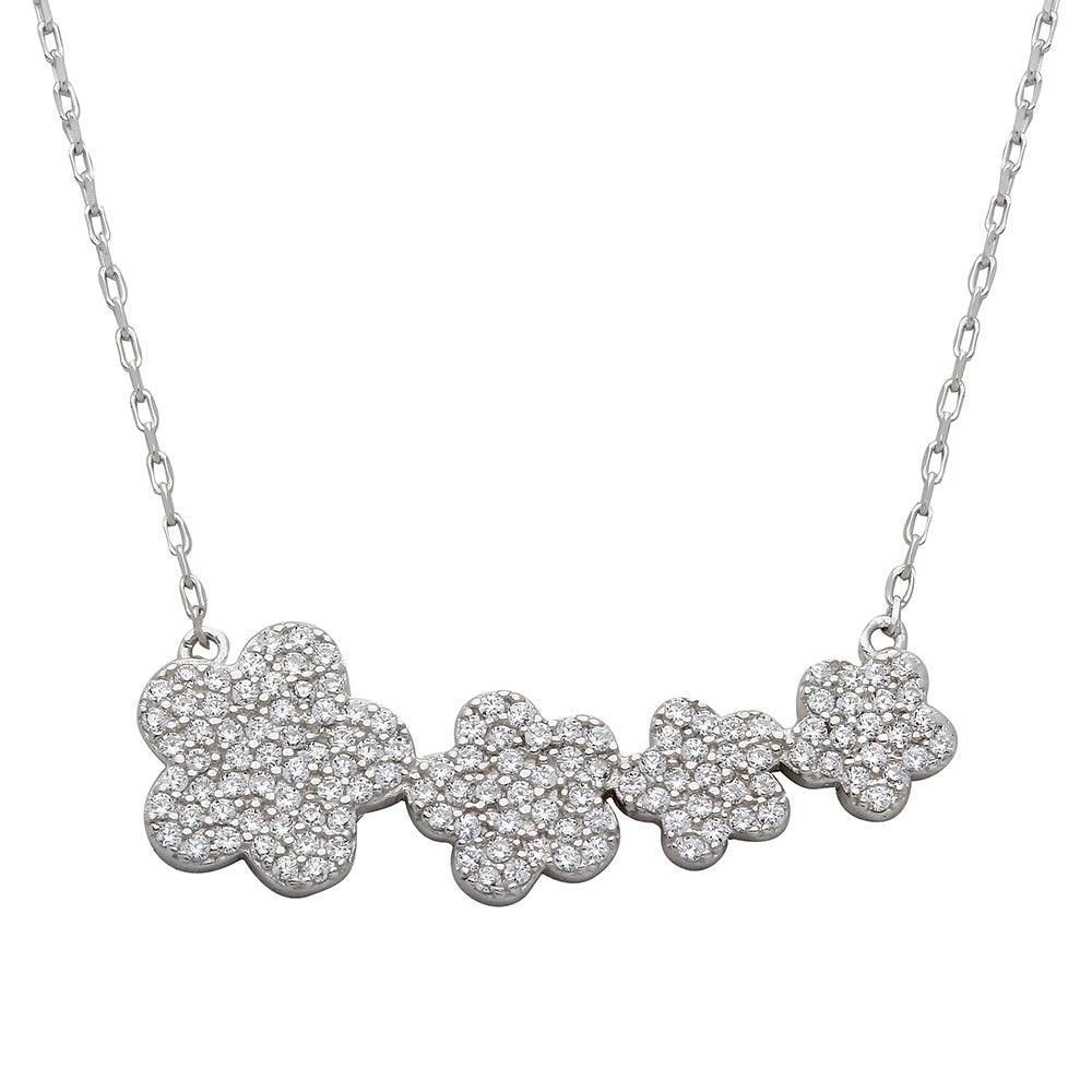 Cubic Zirconia Flower Necklace