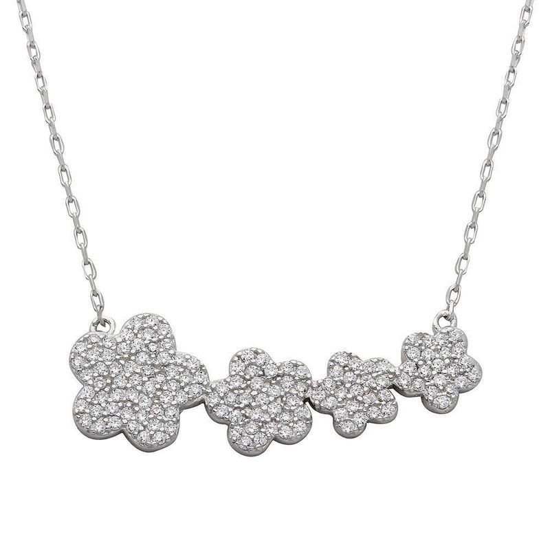 Cubic Zirconia Flower Necklace