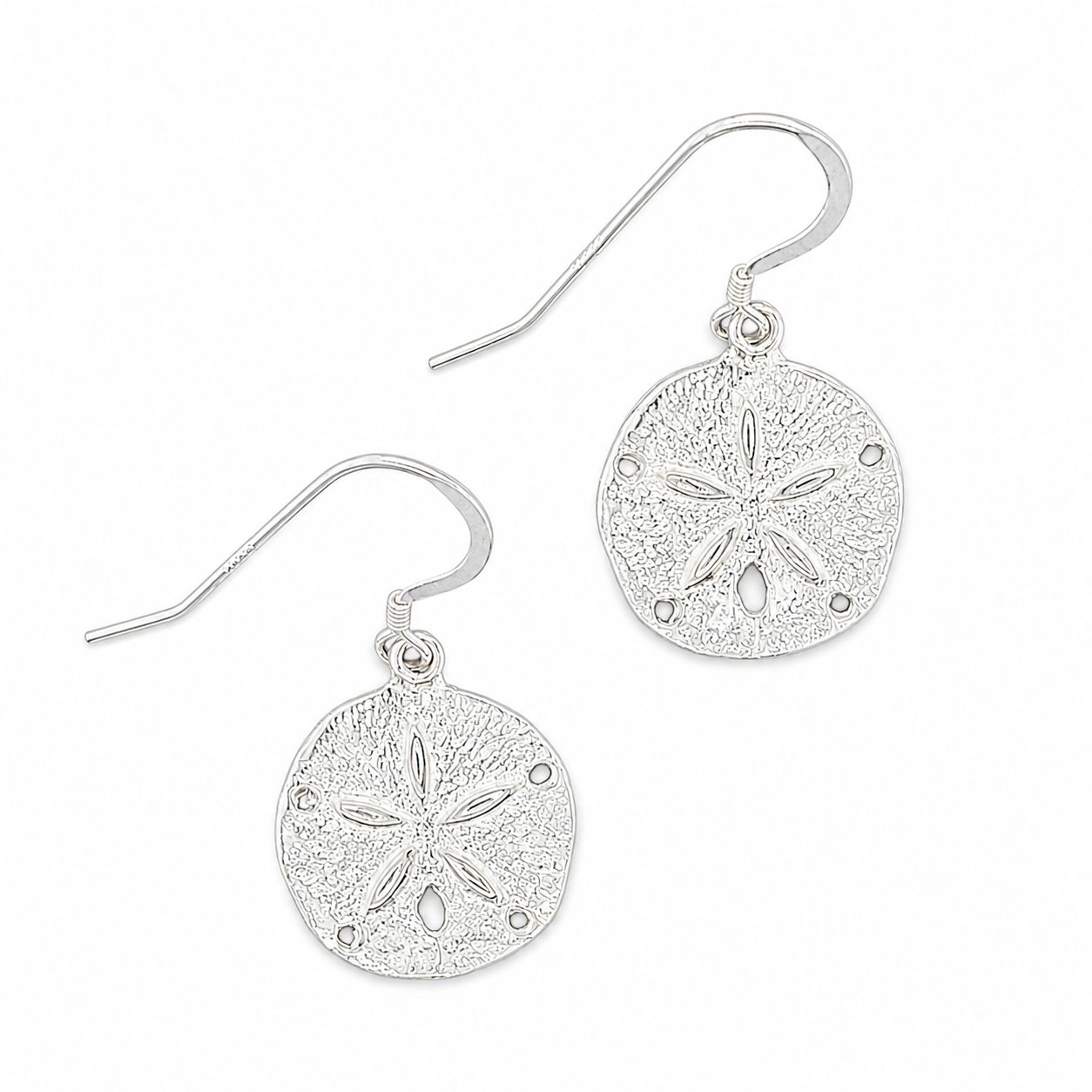 Sterling Silver Sand Dollar Earrings Sterling Silver Sand Dollar Earrings