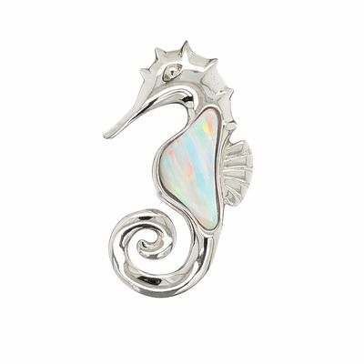 Opal Seahorse Pendant