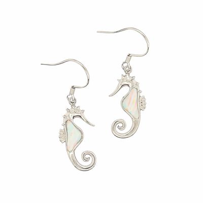 Opal Seahorse Earrings