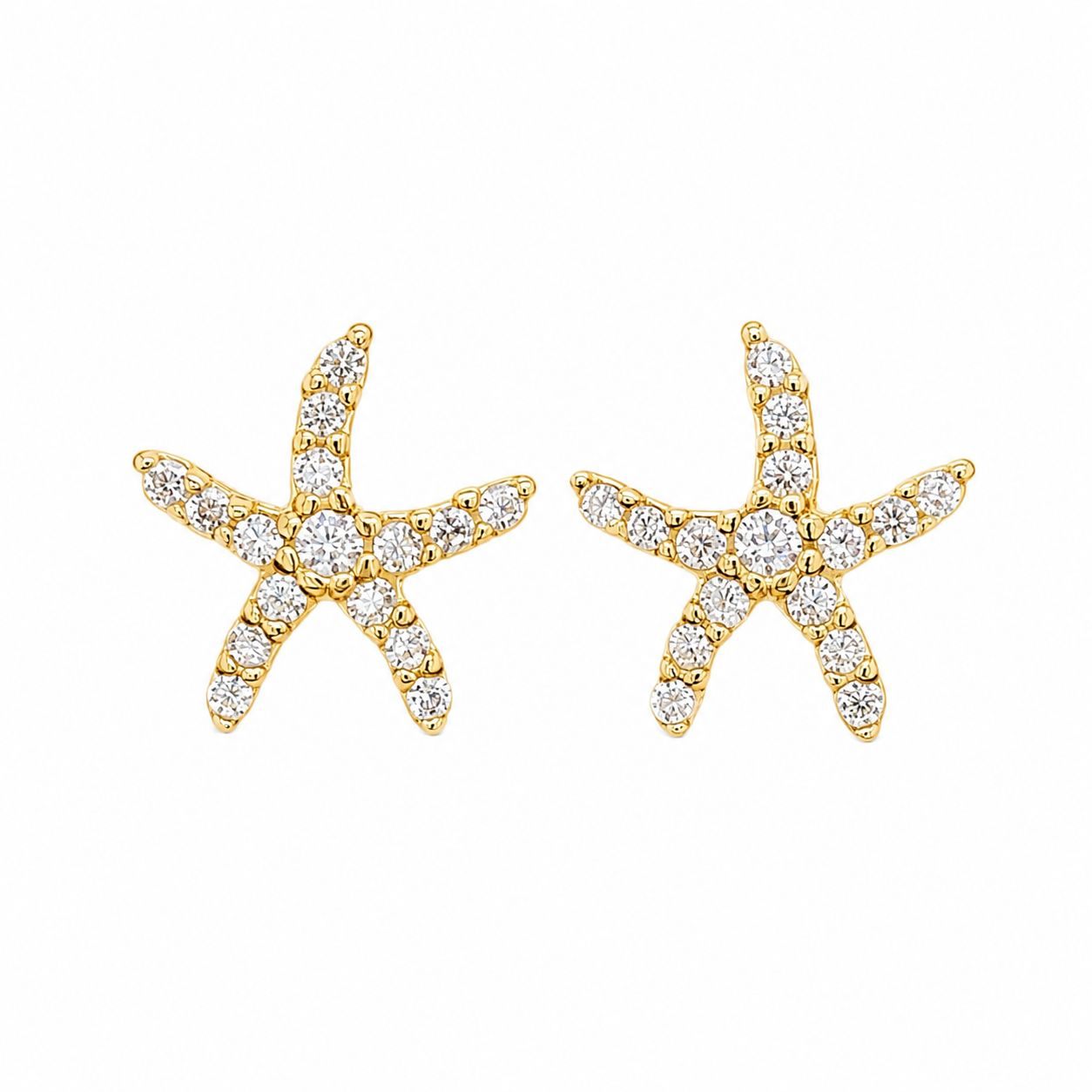 Cubic Zirconia Starfish Earrings Cubic Zirconia Starfish Earrings