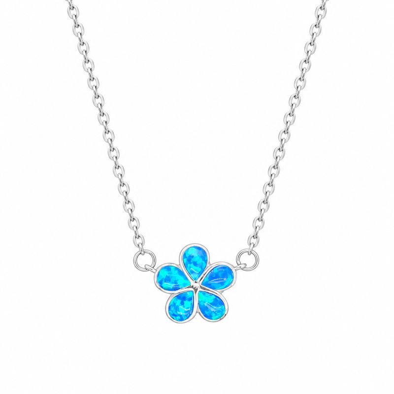 Opal Flower Necklace