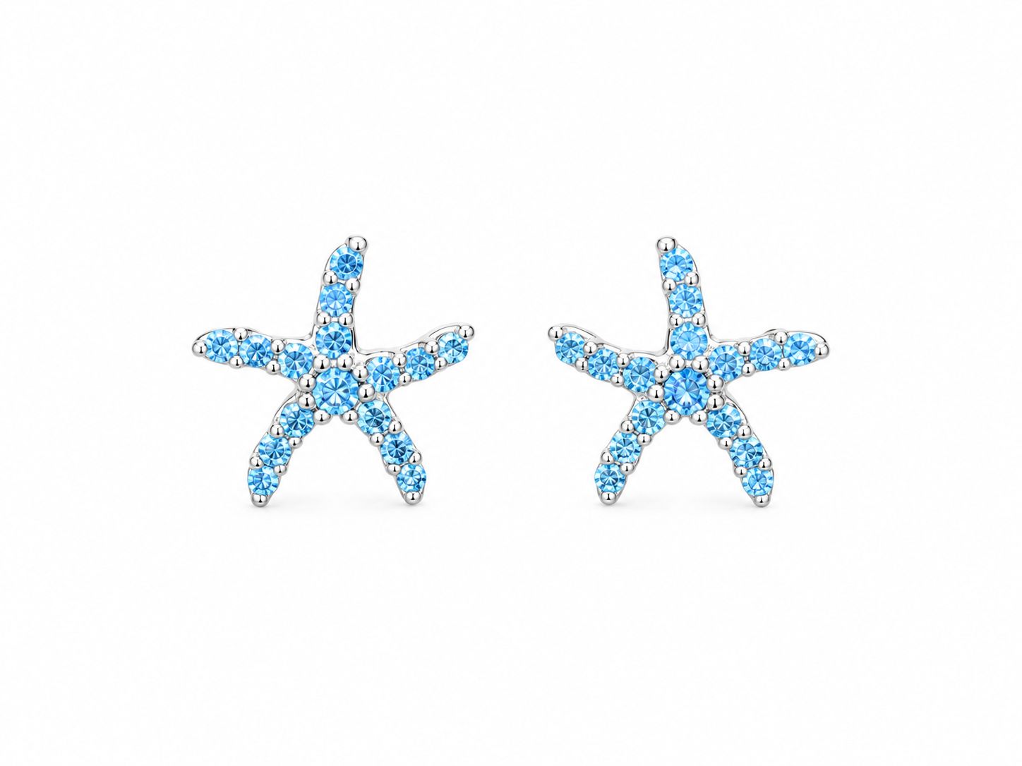 Blue Topaz Starfish Earrings Blue Topaz Starfish Earrings