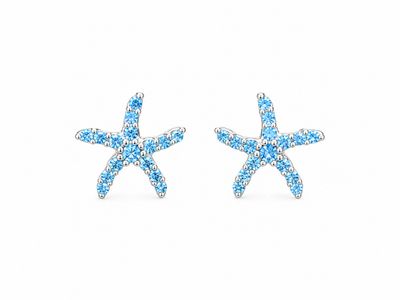 Blue Topaz Starfish Earrings Blue Topaz Starfish Earrings