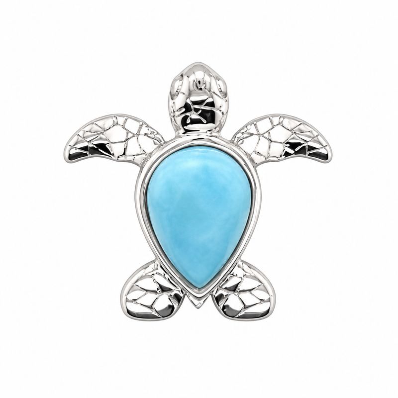 Larimar Turtle Pendant