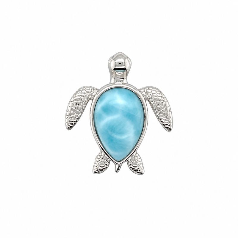 Larimar Turtle Pendant