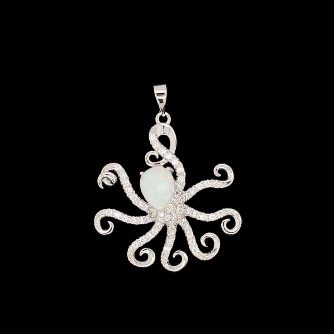 Opal Octopus Pendant