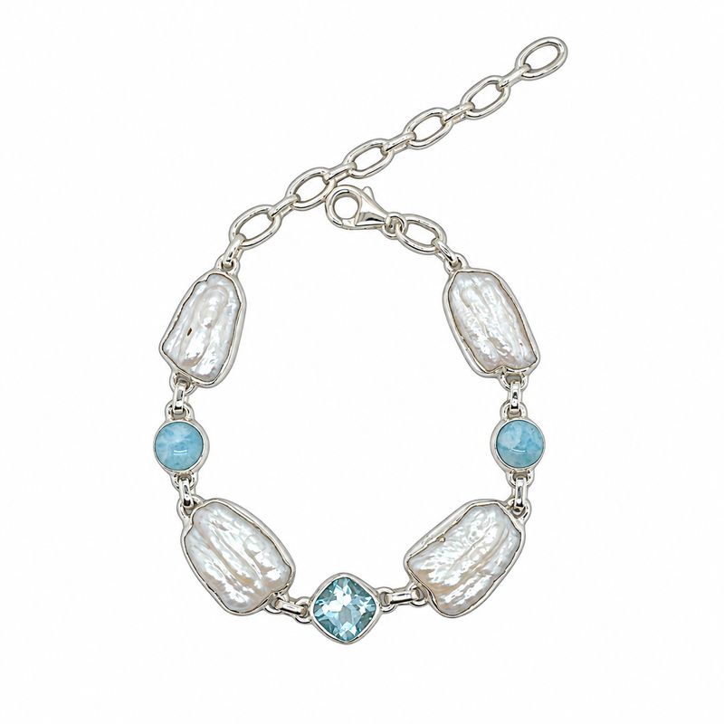 Larimar & Pearl Bracelet Larimar & Pearl Bracelet