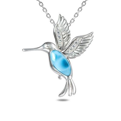 Larimar Hummingbird Necklace Larimar Hummingbird Necklace