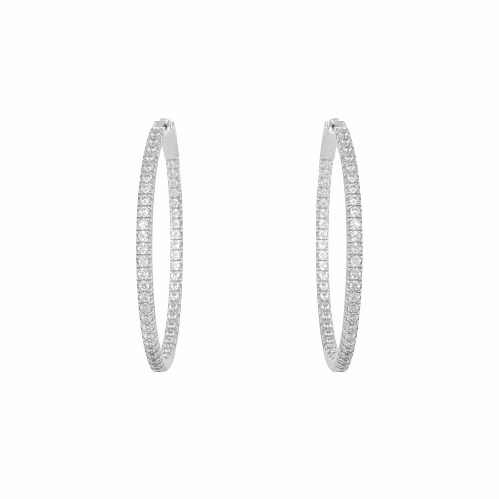 Cubic Zirconia Hoop Earrings Cubic Zirconia Hoop Earrings