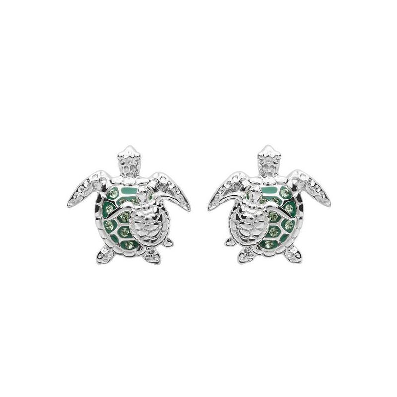 Turtle Mom And Baby Stud Earrings
